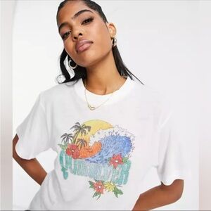 Quiksilver The Vintage T-shirt in White, Medium